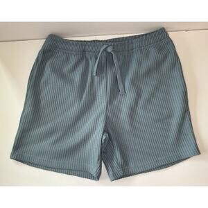NEW Negative Space Men's Drawstring Waist Waffle Weave Shorts Blue• Medium
